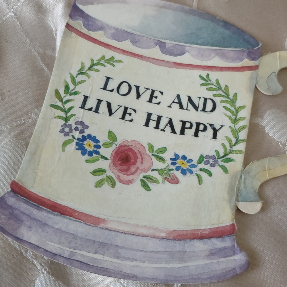 1998 Catriona Stewart Made In England 6 Coasters Cup shape Inspiring Words - Picture 6 of 7